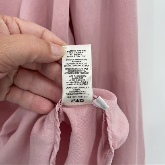 Anthropologie Cloth & Stone Pink Ruffled Shirt​ - Picture 9 of 10